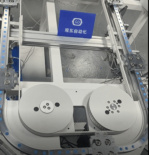 蘇州觀東自動化環形導軌同步帶傳動生產線裝配中精度可達±0.05mm